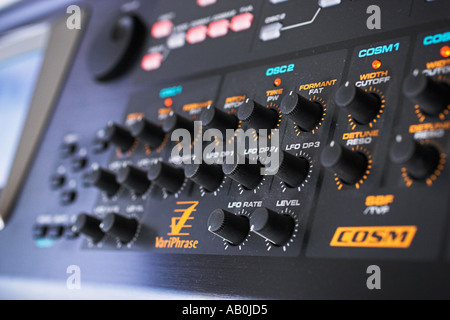 synthesizer controls Stockfoto