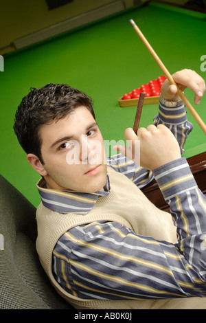 Snooker-Spieler Stockfoto