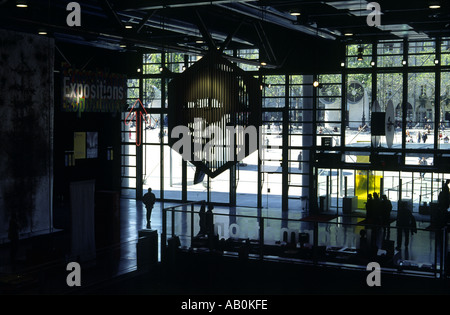 Innenraum des Centre Pompidou in Paris Frankreich Stockfoto