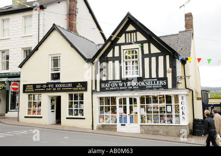 Außenseite der Hay-on-Wye Buchhändler Antiquariat bei Hay-on-Wye Powys Wales UK Stockfoto