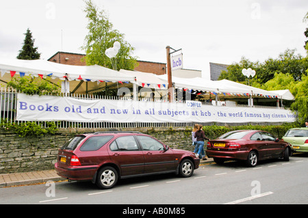 Heu-Kino-Buchhandlung am Hay on Wye Powys Wales UK Stockfoto