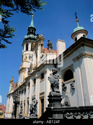 Malerische barocke Wallfahrtskirche der Madonna von Loreto, Prag, Tschechische Republik. Stockfoto