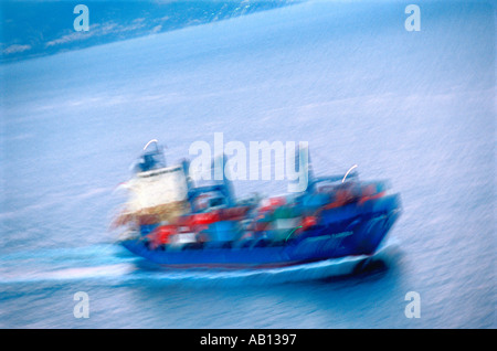 5001 CONTAINERSCHIFF EINGABE BUCHT VON SAN FRANCISCO KALIFORNIEN USA Stockfoto
