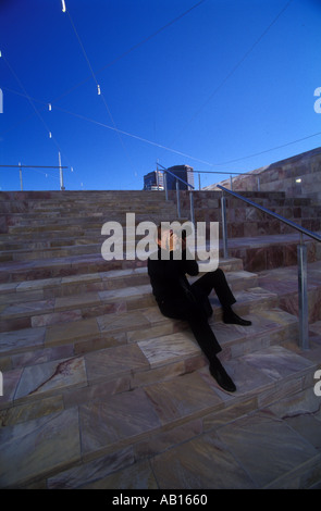 Margo fotografieren Federation Square Melbourne Stockfoto