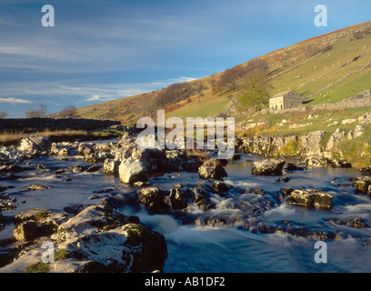 Fluß Wharfe im Deepdale in Langstrothdale Yorkshire Dales England UK Stockfoto