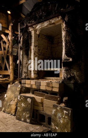 Holzofen Ofen verwendet von potter Stockfoto