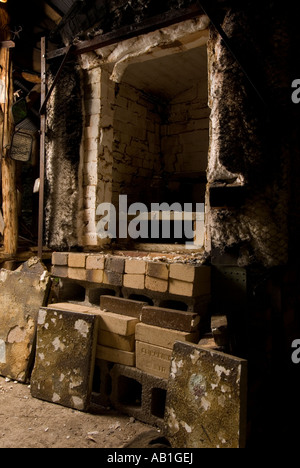 Holzofen Ofen verwendet von potter Stockfoto