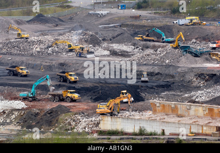 Reklamation-Website der ehemaligen Corus Stahlwerke in Ebbw Vale oder Gwent South Wales UK Stockfoto