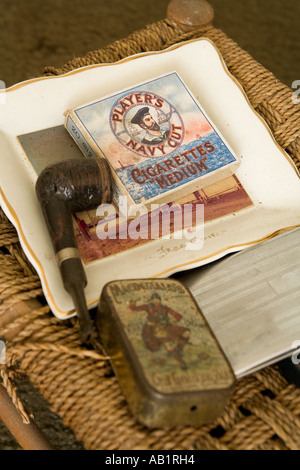 UK Schottland Western Isles Outer Hebrides Lewis Arnol Museum Whitehouse Raucher Materialien Stockfoto