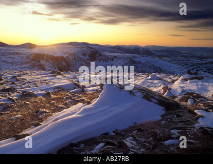Sonnenuntergang auf der Cairngorms Scotland UK Stockfoto