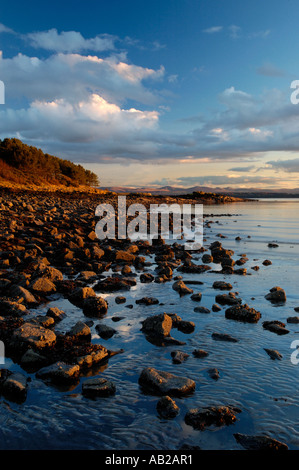 Sonnenuntergang an der Braefoot Bucht, Fife. Stockfoto