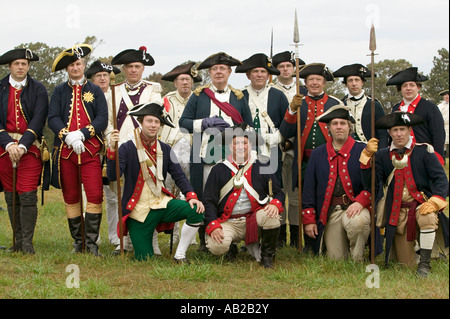 Porträt des französischen und Patriot revolutionäre re enactment als Bestandteil der 225. Jahrestag der Belagerung von Yorktown Virginia 17 Stockfoto