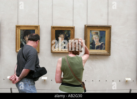 Ein Gemälde in der Musée D Orsay zu beobachten Stockfoto