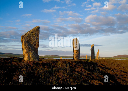 dh RING OF BRODGAR ORKNEY neolithischen stehenden Steinen Henge Kreis Stockfoto
