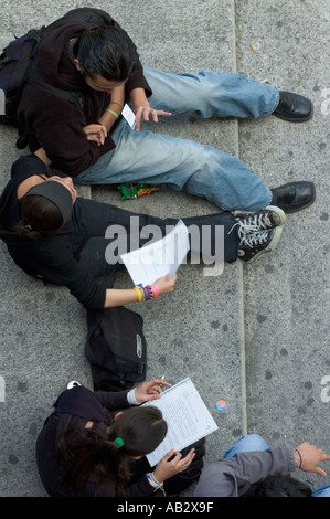 Schüler und Lehrer von der Universidad Tecnológica de México UNITEC Teil von Mexiko s System der privaten Hochschulen Stockfoto