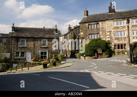 Alten Stein Periode Häuser in Dobcross Dorf Saddleworth Stockfoto