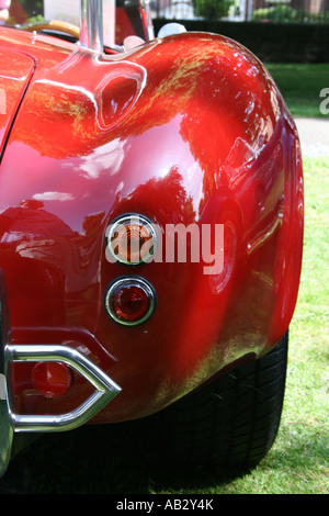 Detailansicht hinteren Viertel des AC Cobra Replica bei einer Autoshow in Lisburn, Nordirland Stockfoto