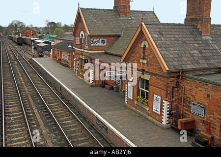 Bewdley Station gesehen von der Brücke. Stockfoto