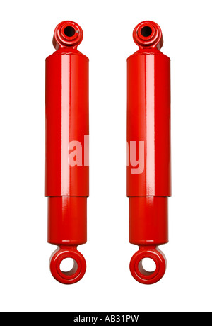 Echte Suspensionen isoliert auf weißem Hintergrund kein 3D Rendering Stockfoto