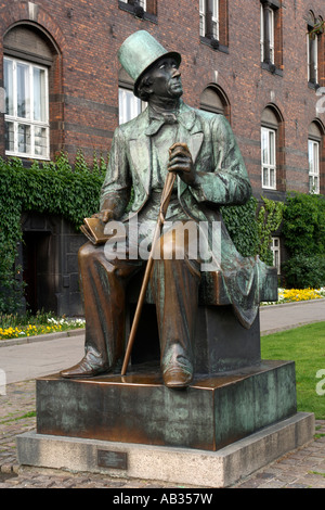 Statue des Hans Christian Andersen in Kopenhagen. Stockfoto