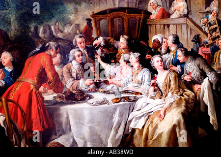 Jean Francois de Troy Jagdgesellschaft jagen 1737 Stockfoto