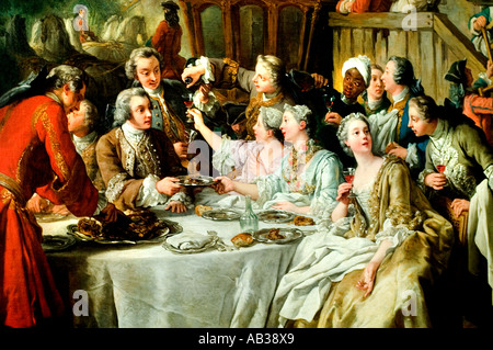 Jean Francois de Troy Jagdgesellschaft jagen 1737 Stockfoto