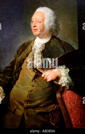 Perronneau Portrait des Malers Jean Baptiste Oudry 1753 Stockfoto