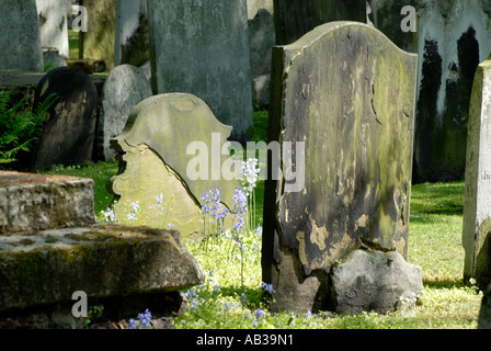 Grabstein Detail in Bunhill Felder Friedhof London Borough of Islington Stockfoto