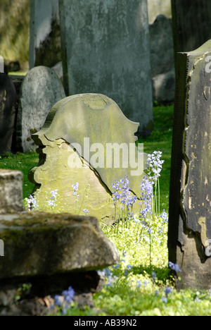 Grabstein Detail in Bunhill Felder Friedhof London Borough of Islington Stockfoto