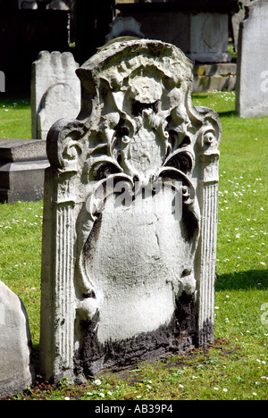 Grabstein Detail in Bunhill Felder Friedhof London Borough of Islington Stockfoto