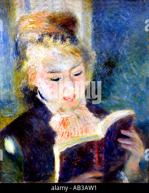 La Liseuse 1906 den Leser (junge Frau, ein Buch zu lesen) von Pierre Auguste Renoir 1841-1919 Französisch impressionistischen Frankreich Stockfoto