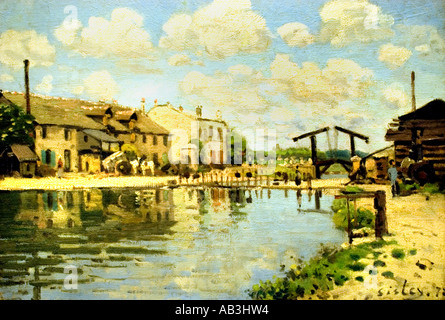 1872 le canal Saint-Martin Paris 1872 Alfred Sisley 1839-1899 britischen / französischen Impressionisten Stockfoto