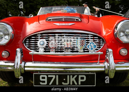 rot Austin Healey Sportwagen Oldtimer show Tatton Park Cheshire England uk Stockfoto