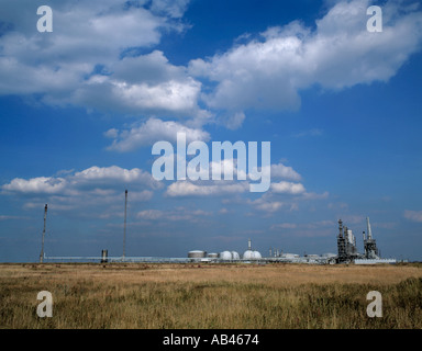 Panorama einer petrochemischen Raffinerie auf Seal Sands, Teesside, England, UK. Stockfoto