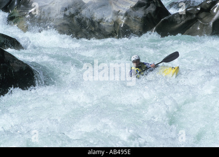 Kajakfahren Apurímac River im Süden Perus die entfernteste Quelle des Amazonas Peru Stockfoto