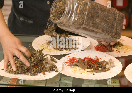 Immer wieder ein Rezept für traditionelle chinesische Medizin Stockfoto