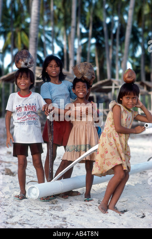 Cebu, spielende Kinder Stockfoto