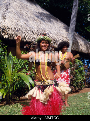 Tahiti, polynesische Tänzer Stockfoto