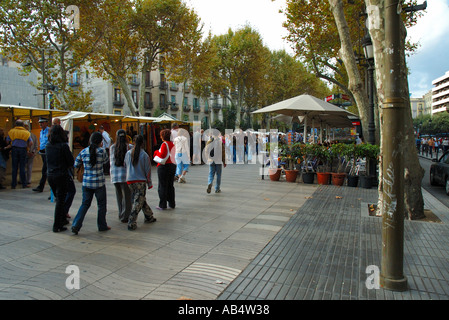 Las Ramblas, Barcelona, Spanien Stockfoto