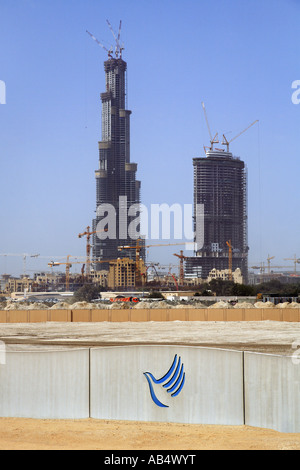 Burj Dubai Wolkenkratzer Baustelle, Dubai Stockfoto