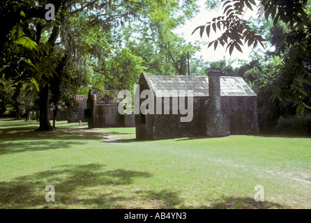 Slave Quartale oder Hütten auf der Boone Hall Plantage in der Nähe von Charleston South Carolina-SC Stockfoto