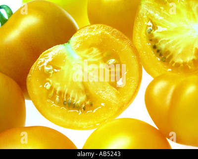 Gelbe Tomaten Golden Glow Sonne Sonnenschein Stockfoto