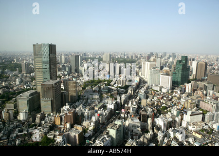 JPN, Japan, Tokio: Tokyo Midtown Komplex (links). Höchste Gebäude in Tokio, 248 Meter. Stockfoto