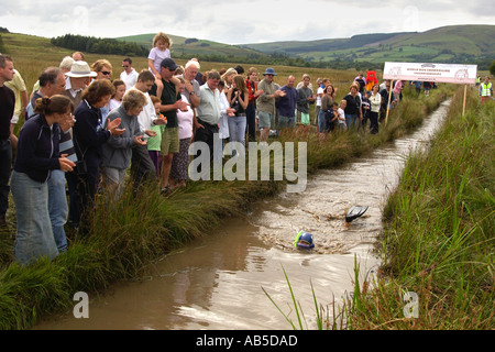 Die World Bog Schnorcheln Wettkämpfen am Llanwrtyd Wells Powys Mitte Wales UK Stockfoto