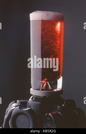 Pop-Limonade in einem Glas Stockfoto