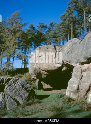 Die St. Cuthbert Höhle, in der Nähe von belford, Northumberland, England, UK. Stockfoto