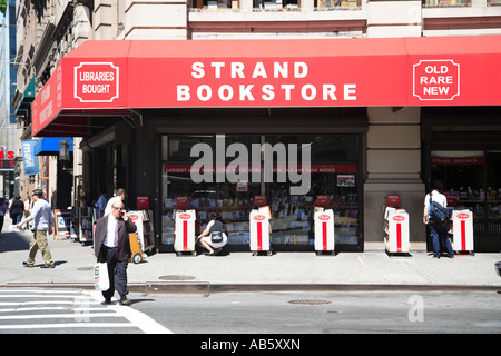 Aktionsbereich Buchhandlung Manhattan 12th Street New York City USA Stockfoto