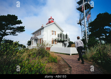 Yaquina Bay Leuchtturm Newport Oregon Stockfoto