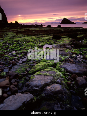 Sonnenuntergang von Duntulm, Trotternish, Isle Of Skye. Stockfoto