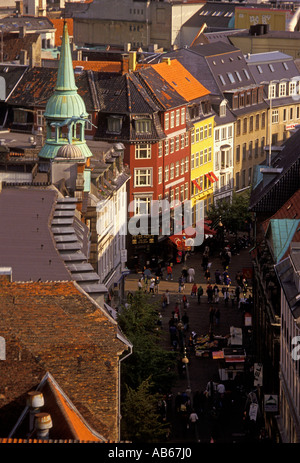 Stroget, Fußgängerzone, Kobmagergade Straße, Fußgängerzone, Kopenhagen, Dänemark, Europa Stockfoto